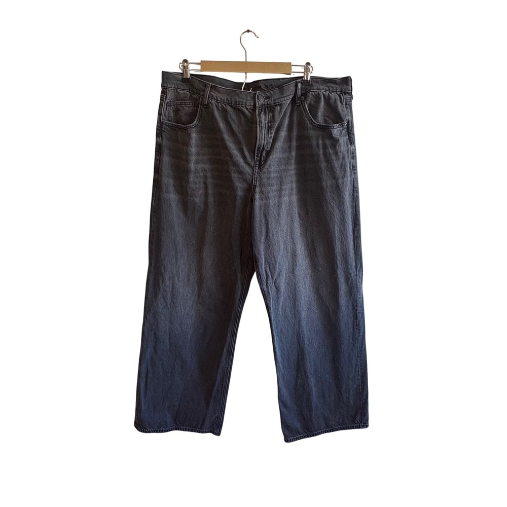 American Eagle Size 20 Long Black Stovepipe Jeans Relaxed Denim Minimalist